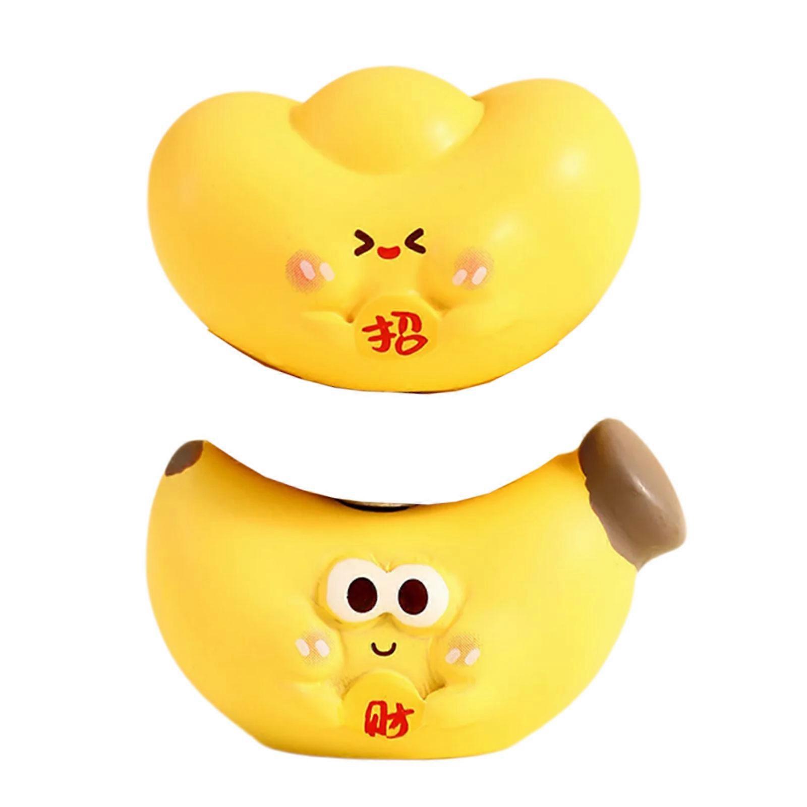 Resins Bookend Set NonSlip Cartoon Fruit Styles for Neat and Tidys Bookshelves Multicolor