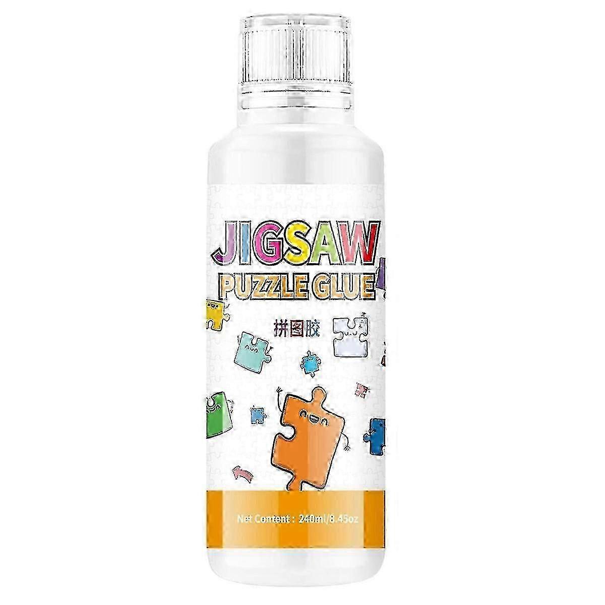 Jigsaw Puzzle Glue, 240ML Jigsaw Glue with Sponge Head, Non- and Puzzle Sealer