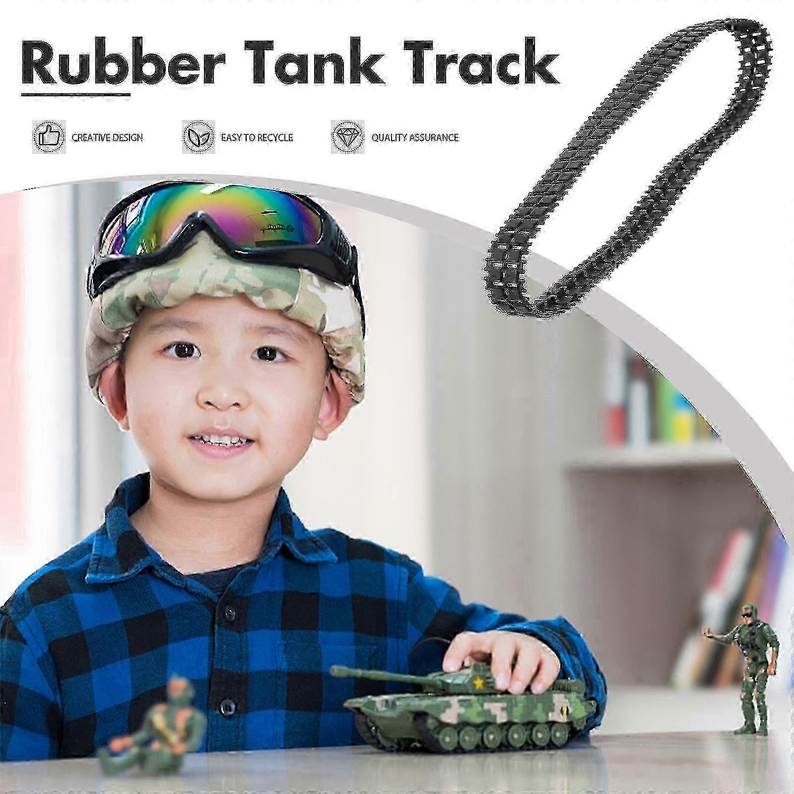 4Pcs Rubber Tank Track DIY Making Tank Frame Track Robot Toy Track Replacement