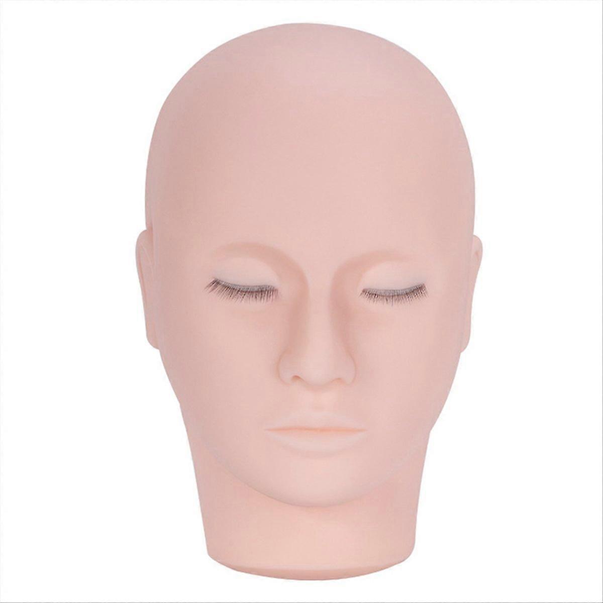 4D Eyelash Extension Practice Mannequin Head Lashes Grafting Training Tools with Lashes Makeup Teach