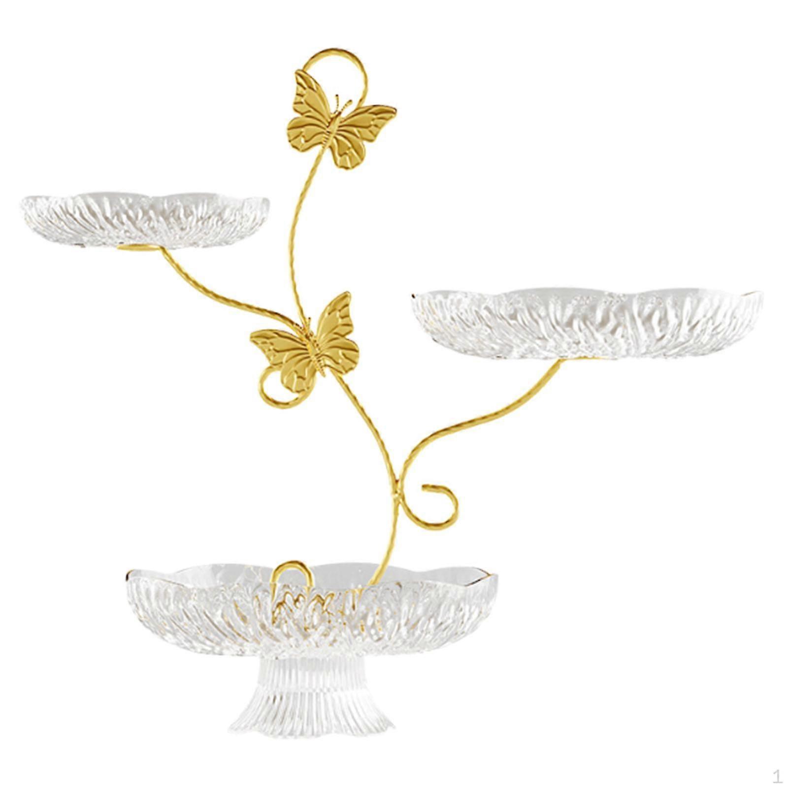 3 -level Bowl for Kitchen Counter, Staggered Screen, Modern Support, Storage Trays Home Use of