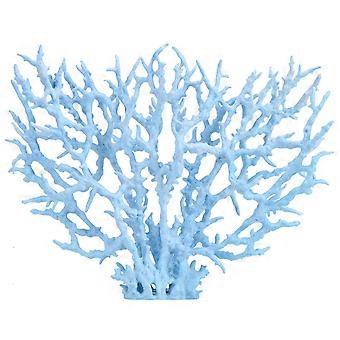 Plastic Vivid Artificial Coral Plant Ornament for Aquarium Underwater Fish Tank Blue Big