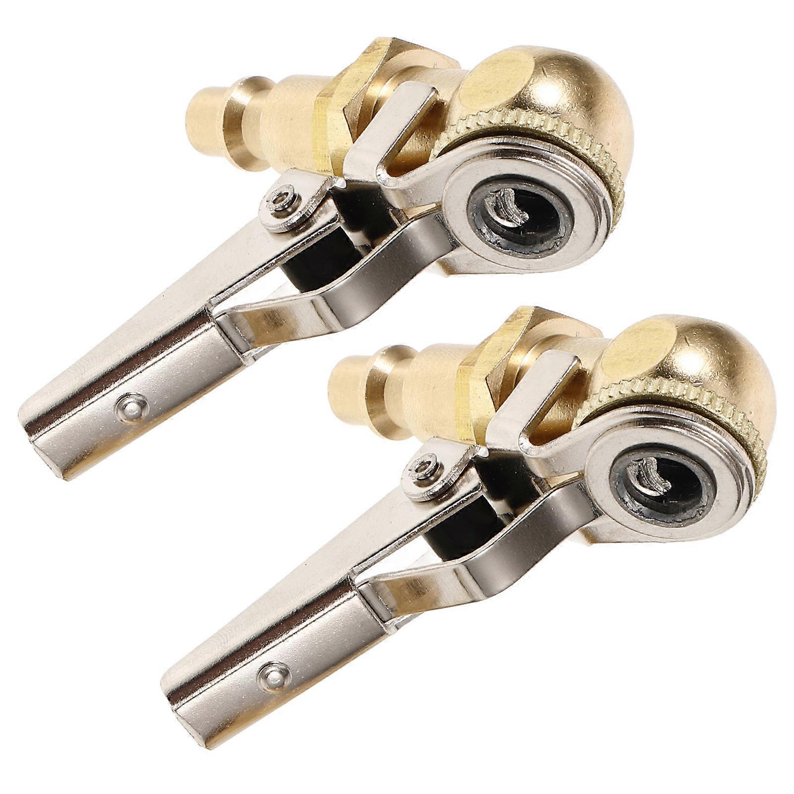 Tire Inflator Air Chuck Brass Locking Chuck for Car Use 2Pcs Durable Kit