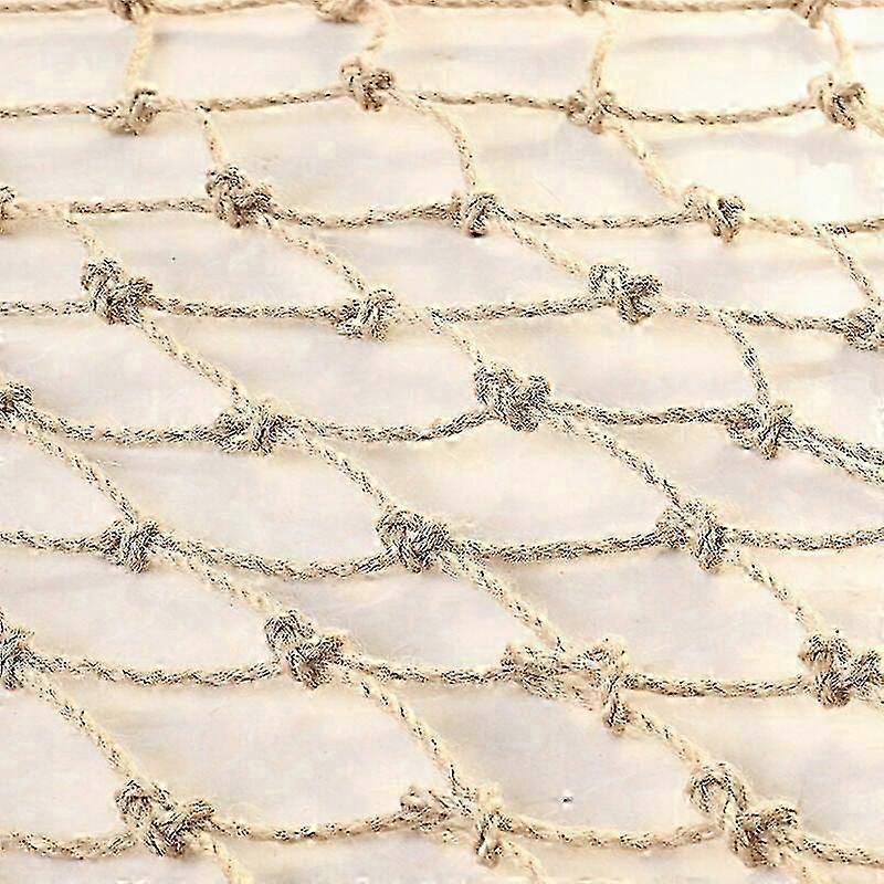 2025 Nautical Theme, Climbing Net With Hanging Swing Net, 2m X 5m, Decorative Fishing Net For Indoor Or Outdoor Use, Natural Jute Material, Safer Than