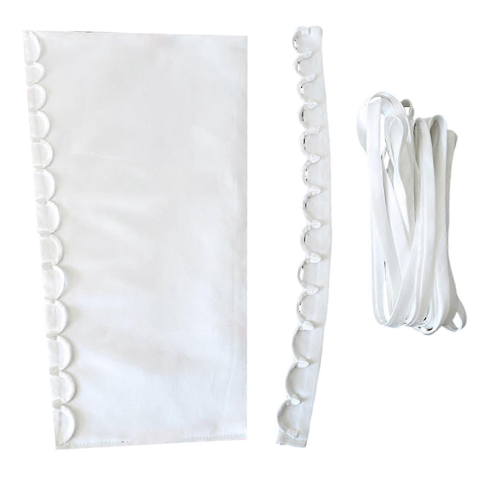 Durable Nylon Fastening Straps with Adjustable Length for Securing Bridal Attire, Pageant Dresses, and Costumes  White