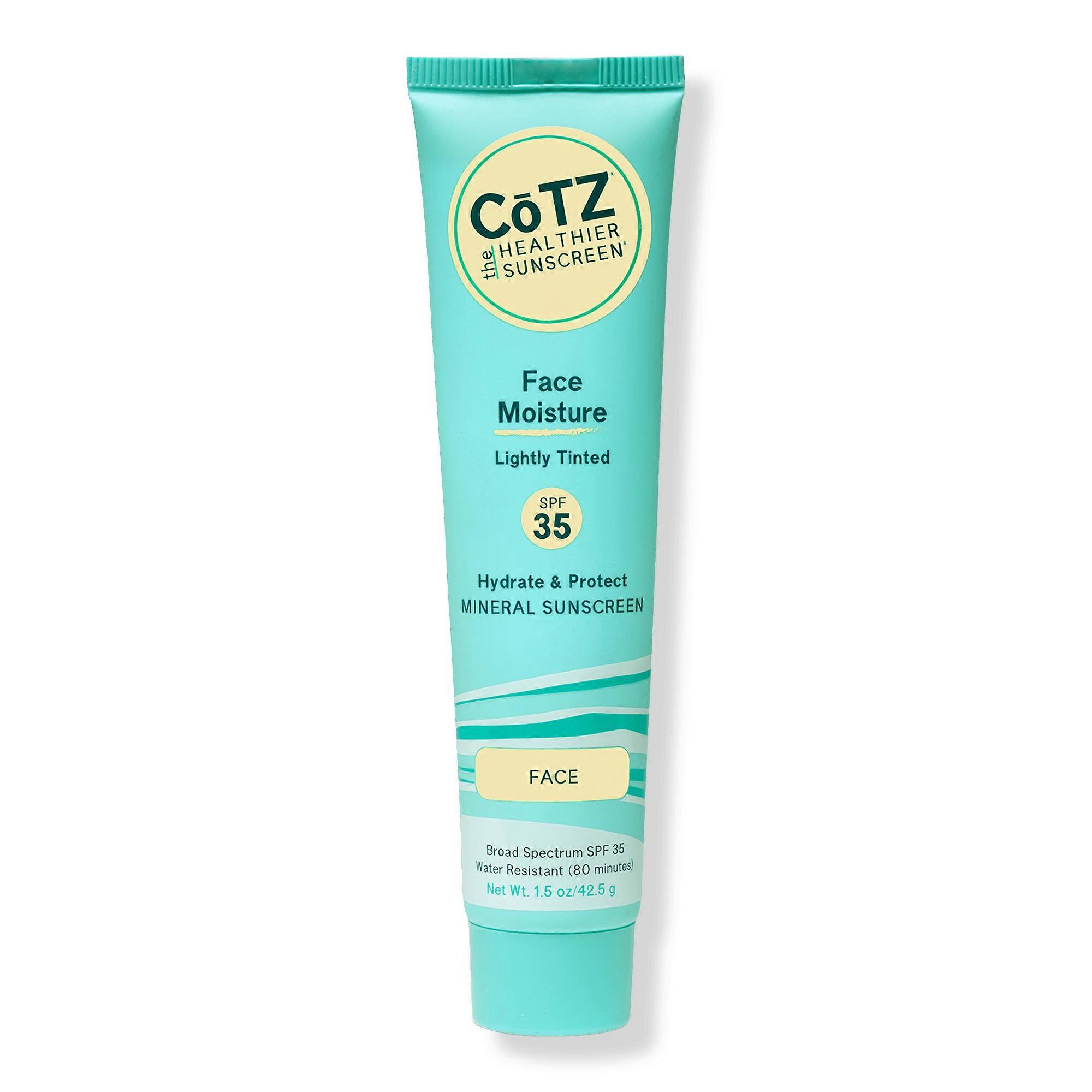 Cotz Face Moisture Lightly Tinted Sunscreen, Spf 35, 1.5 Oz