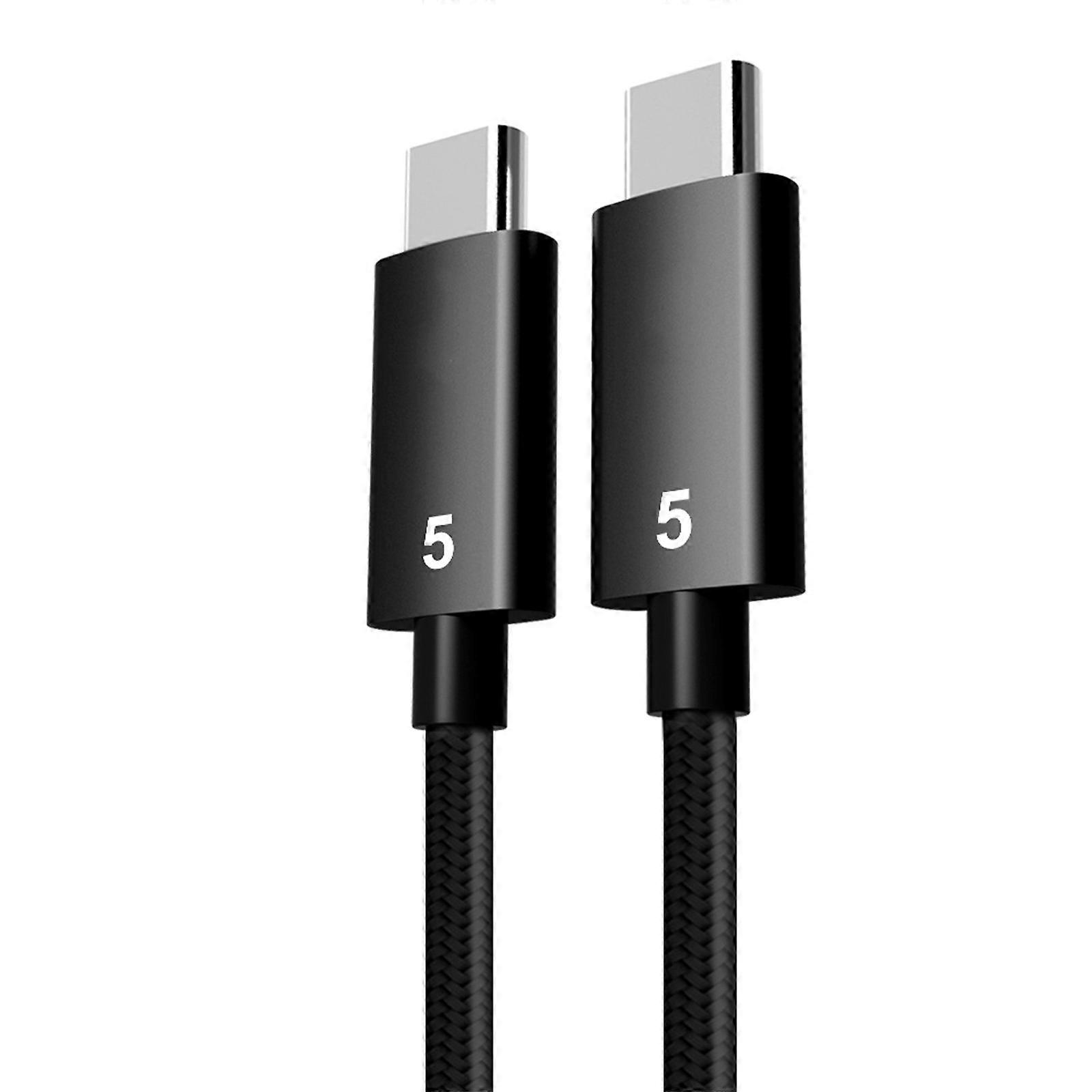 Fast Speed USB4 Coaxial Cable With 80Gbps Transmission 16K Resolution Braided Data Wire USB C Line Multicolor