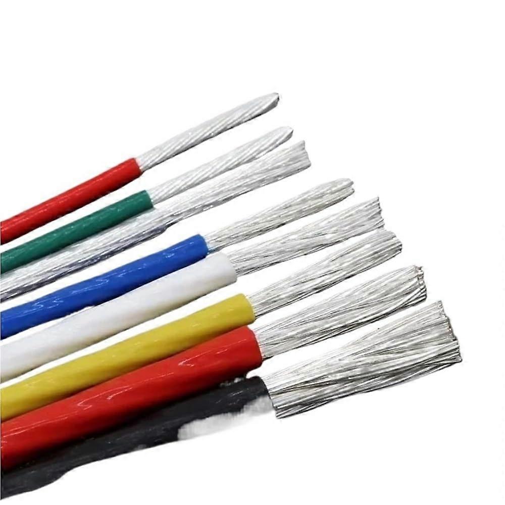 10 M Silver Plated PTFE Wire FEP Insulated 1030 AWG OFC Copper Cable DIY 3D Printer Wire