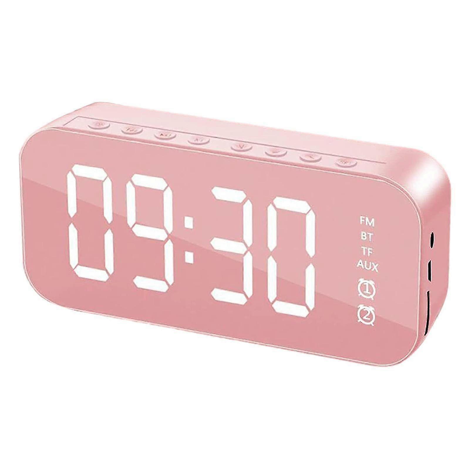 2 in 1 Bluetooth Alarm Clock Speaker, Digital Display Stereo Surround Sound