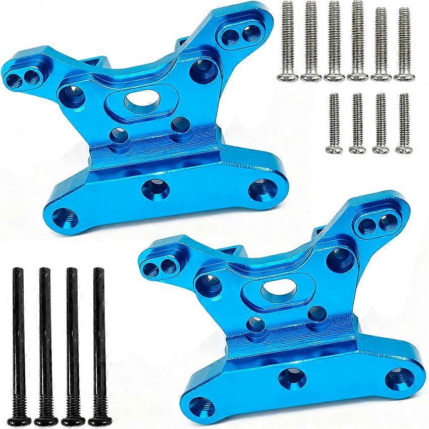 for SCY1/16 JJRC High-Speed RC Car Upgrade Metal Parts Front and Rear Shock Mounts Shock Absorbed Bracket Blue