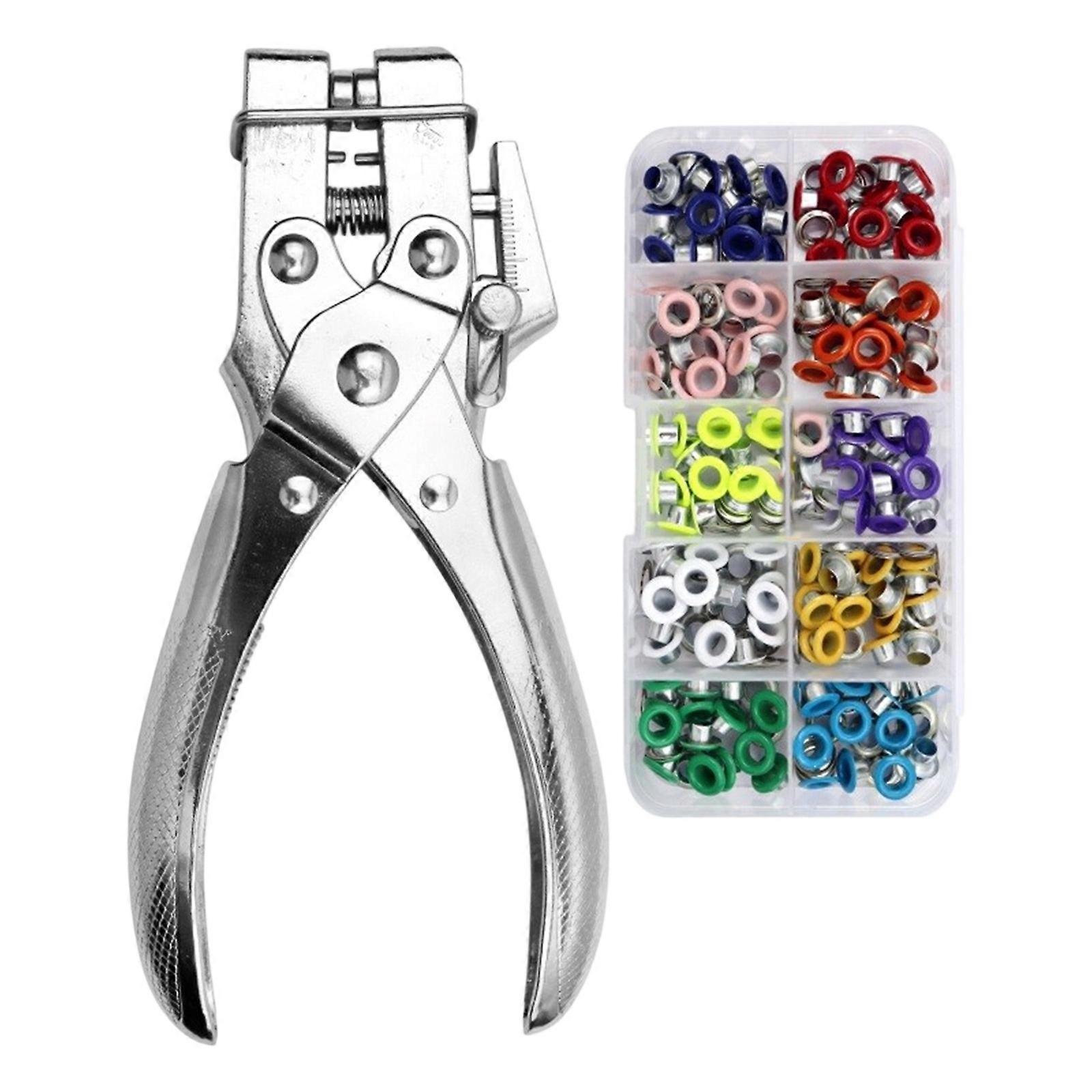 Metal Leather Hole Punch Set With Ergonomic Handle Adjustments For Accurate Crafting For Belts Wallets Multicolor