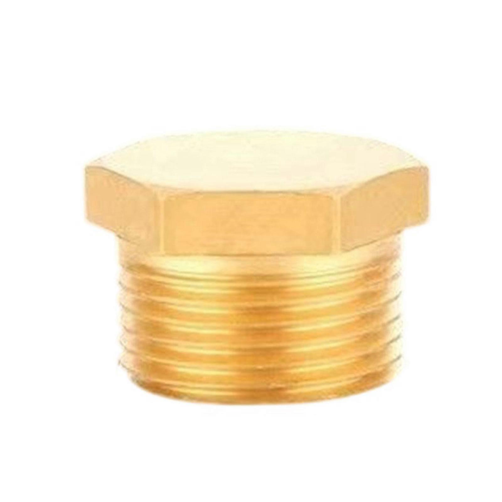 Brass Hexagonal End Caps Plug Pipe Plumbing Fitting Adapters Male Thread Coupler Connector Universals Pipe Fitting Multicolor