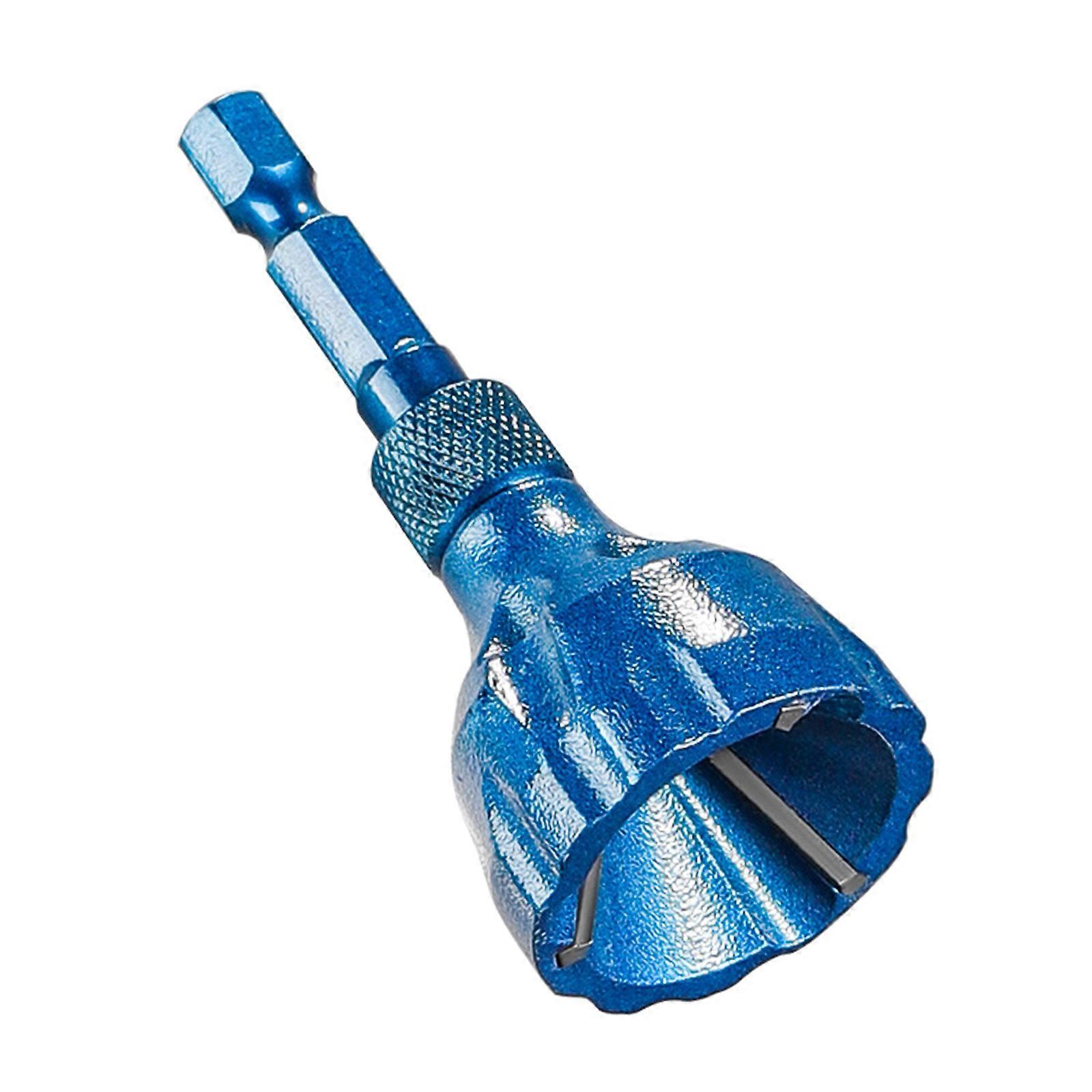 Deburring Chamfering Tool with Carbide Blade for Efficient Burr Removal and Thread Repair Tool 1/8in-3/4in Ranges  Blue