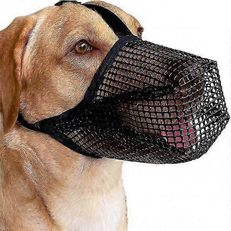 Dog Muzzle With Adjustable Straps, Soft Mesh Covered Muzzles For Small Medium Large Dogs
