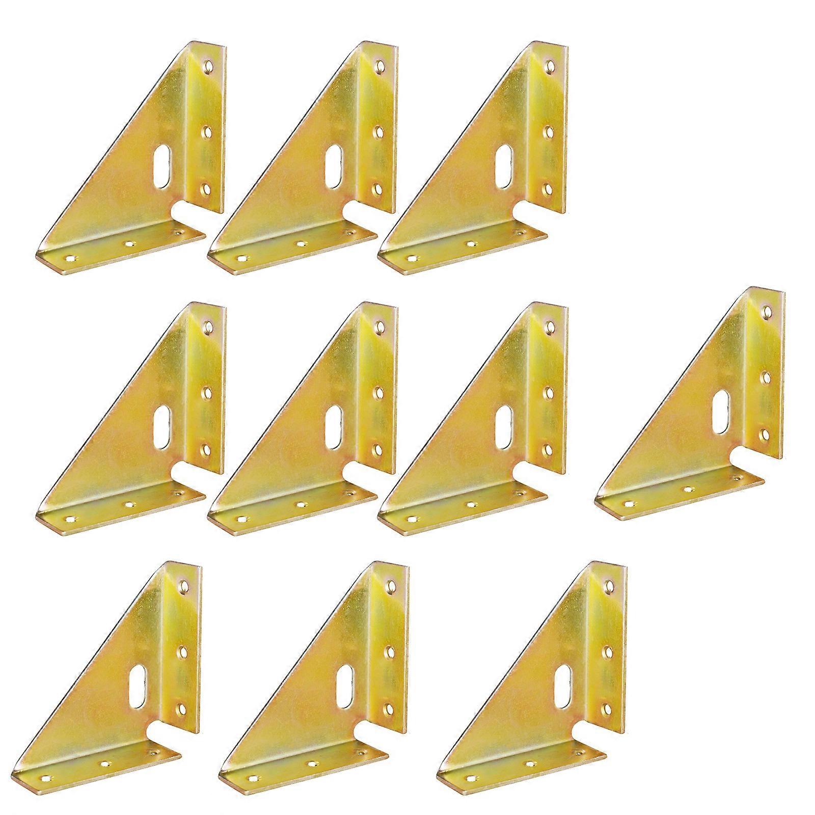Pack of 10 Practical Stainless Steel Corner Brackets Accessory for Enhancing Structural Integrity of Chairs and Shelves Multicolor