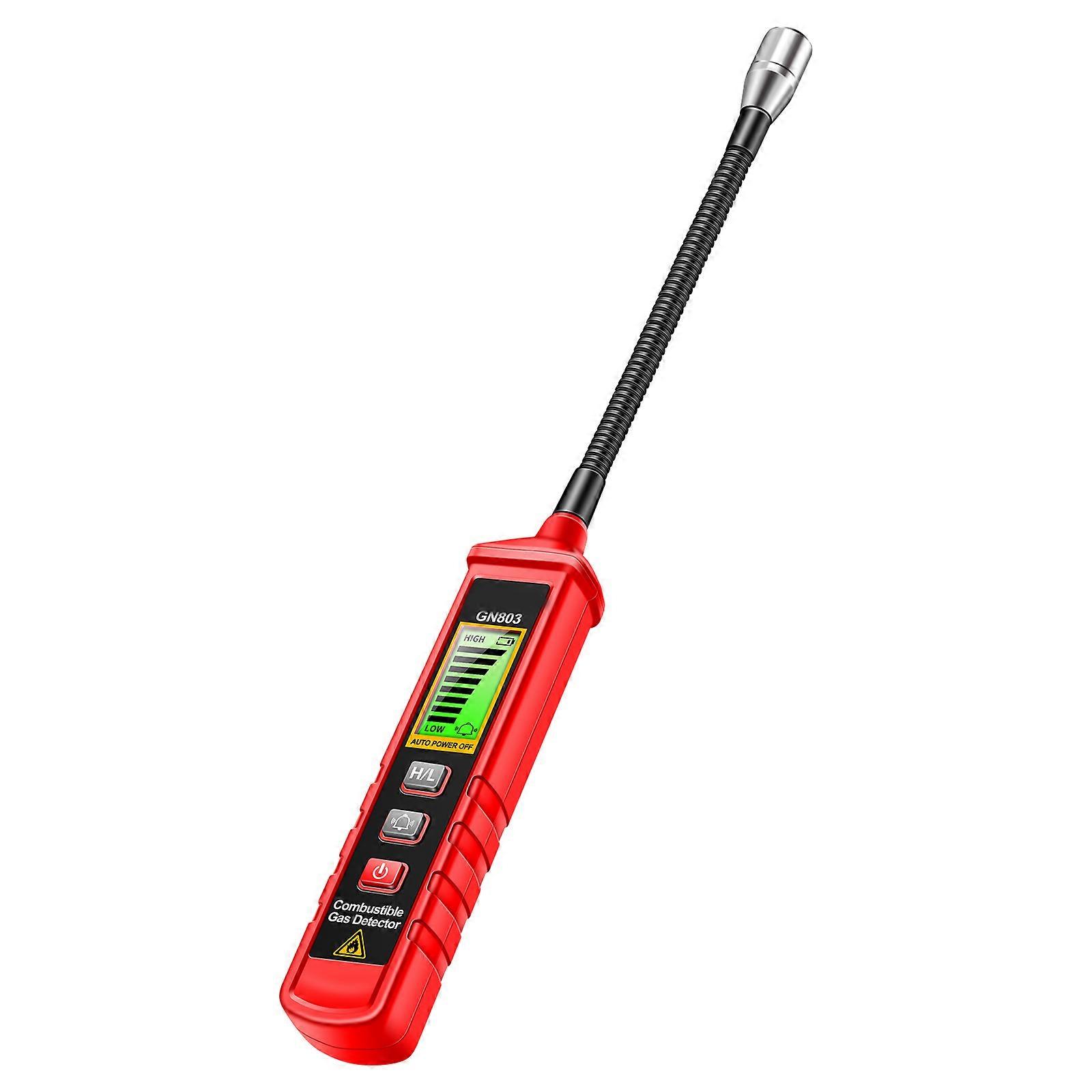 Gas Leak Detector, Combustible Gas Leak Tester with 8.6'' Probe Ranges 300-10000PPM Combustible Gas Analyzers Multicolor