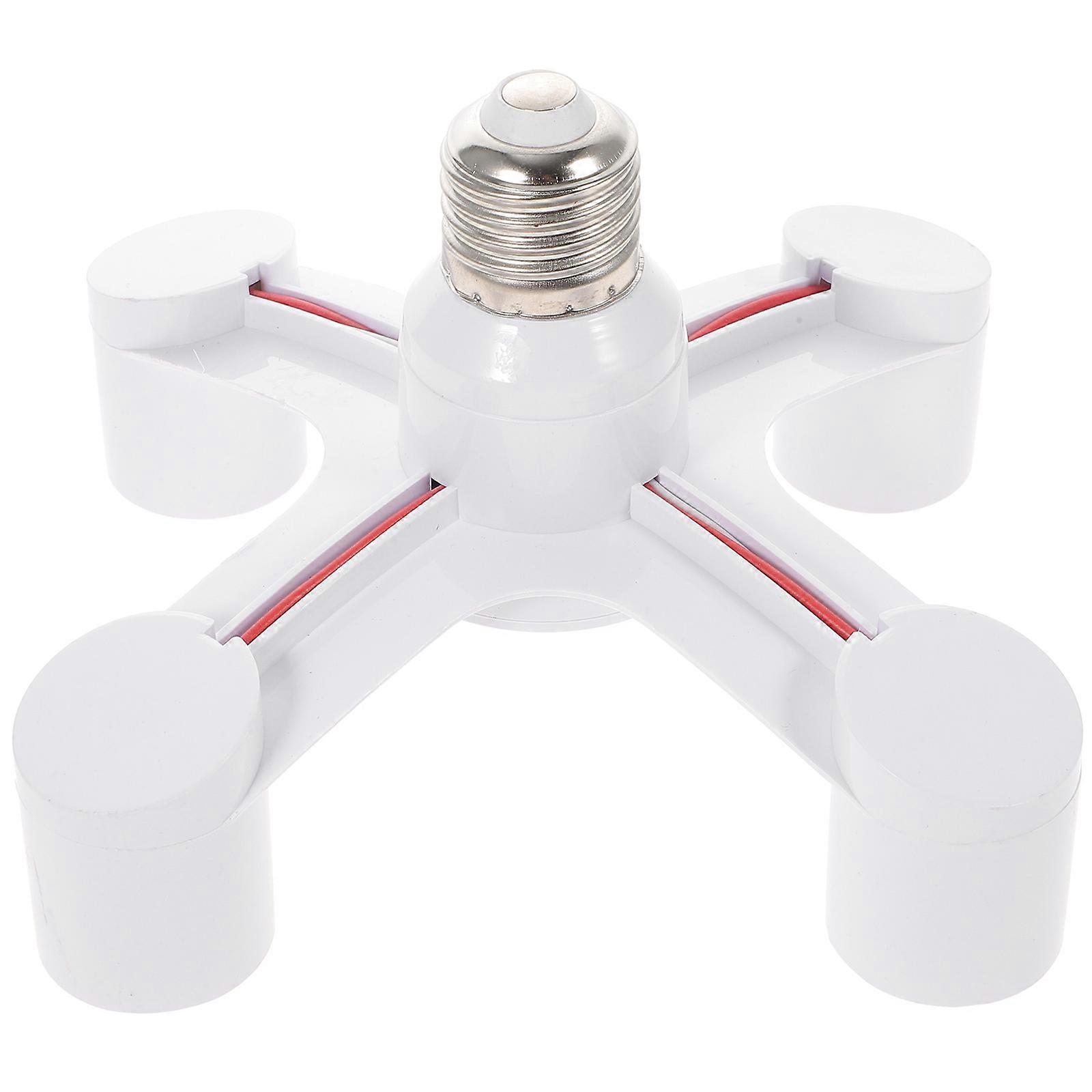Light Socket Splitter Lamp Socket 4-branch Adapter E26/E27 Light Bulb Extender