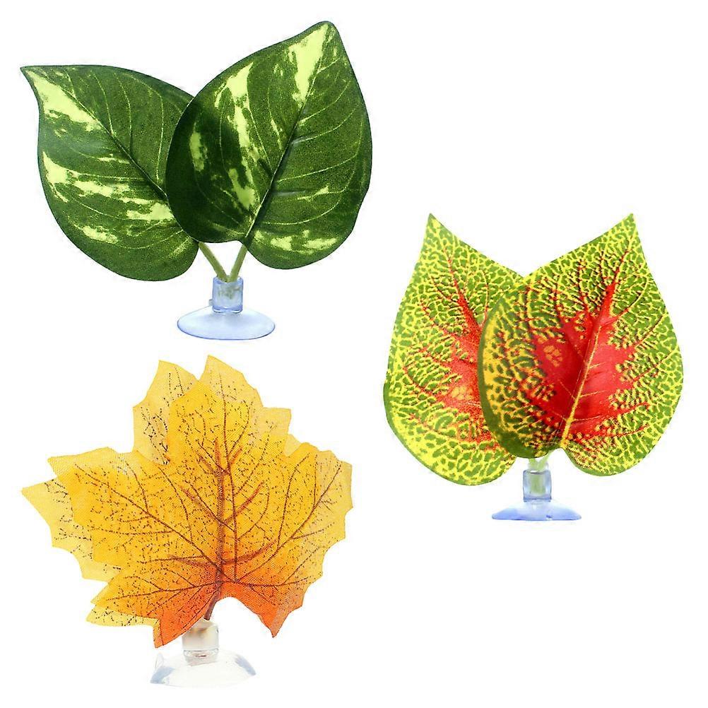 Betta Fish Leaf Pad 3Pcs Assorted Color Betta Hammock Plastic Design for Home
