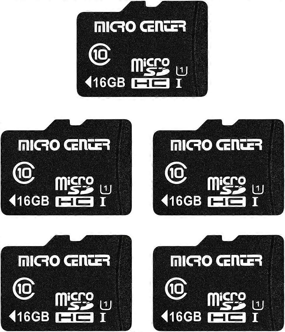 Micro Center 16GB Class 10 Micro SDHC Flash Memory Card with Adapter for Mobile Device Storage Phone, Tablet,