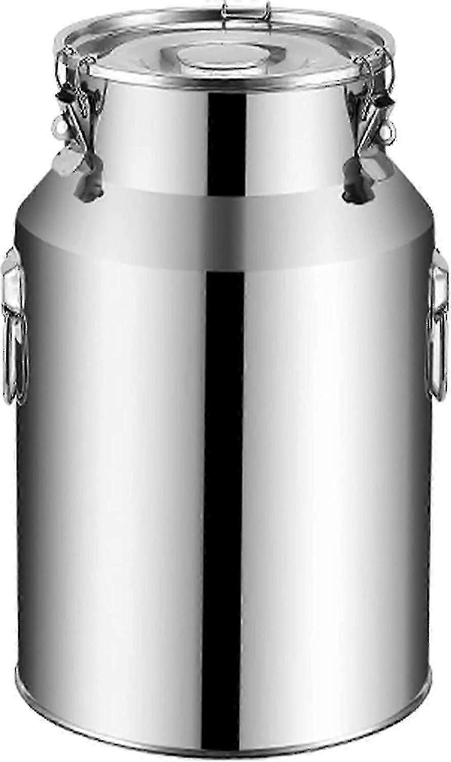 食品に安全な14Lステンレス鋼ミルク缶-堅い蓋付きの耐久性のある液体貯蔵と輸送