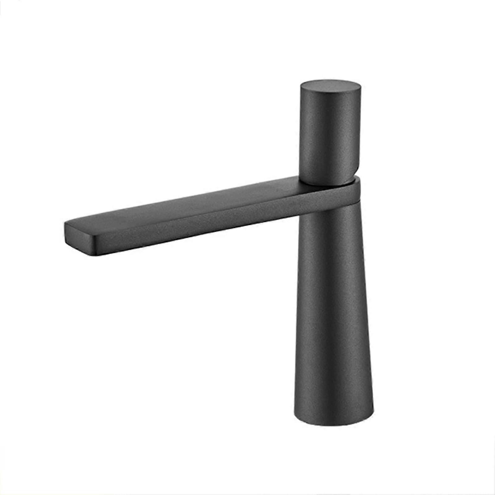 Bathroom Faucet Single Hole Tall Brass Mixer Tap for Sink, Modern Basin Fixture Compatible with White and Grey Decor