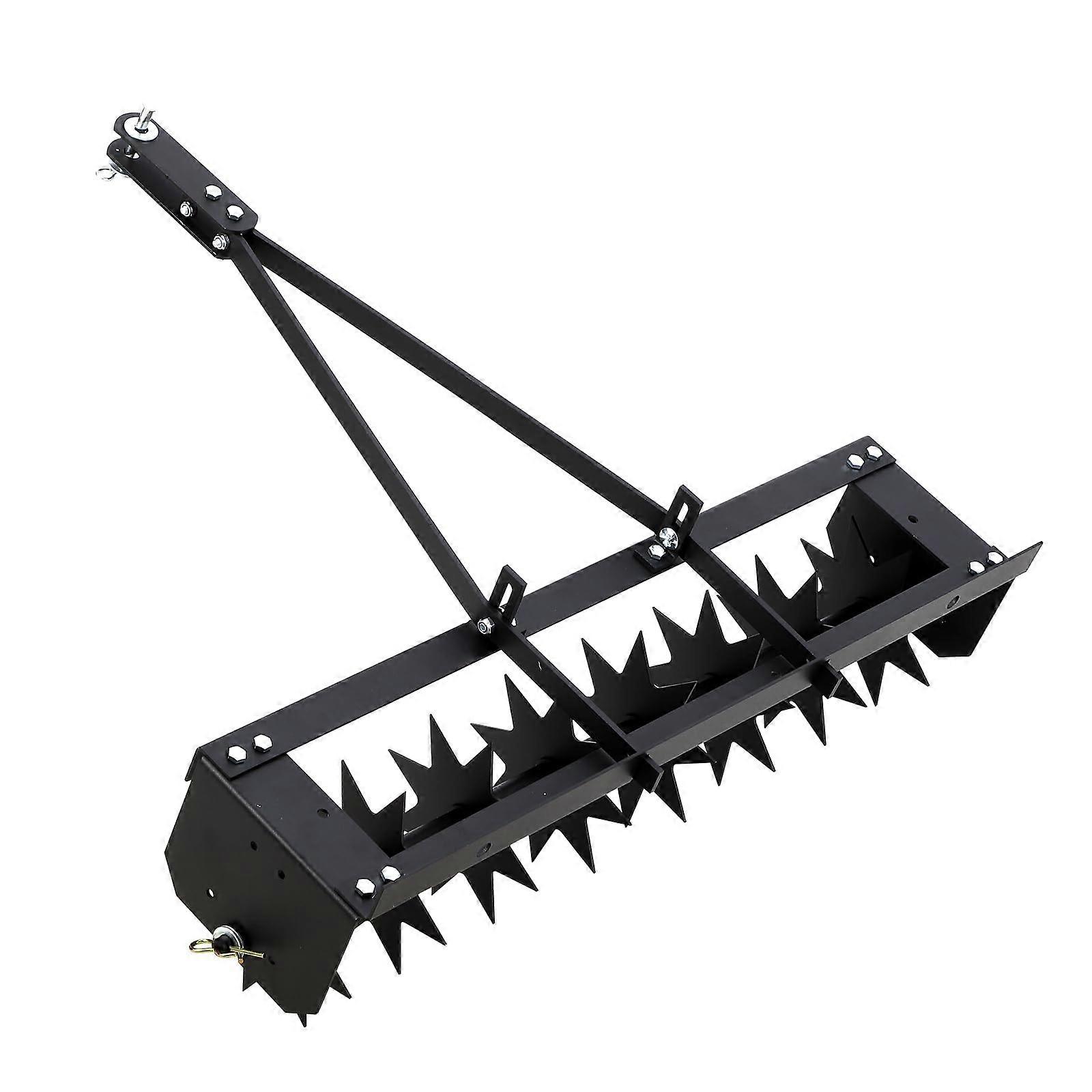 32 in Tow Behind Lawn Aerator with HeavyDuty Spike Disks, Universal Hitch and Deep Soil Penetration