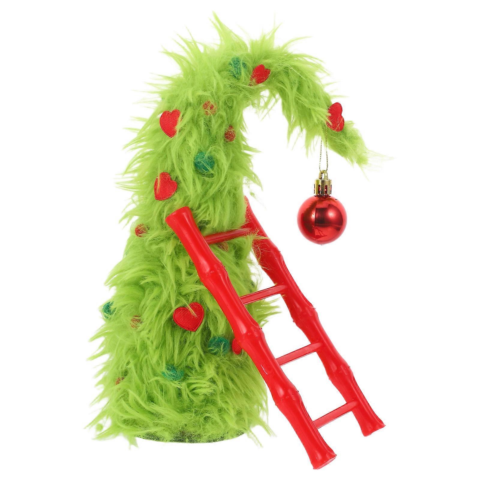 Compact Mini Christmas Tree For Christmas Party Decoration And Scene Layout 1 Set Soft Plush Material