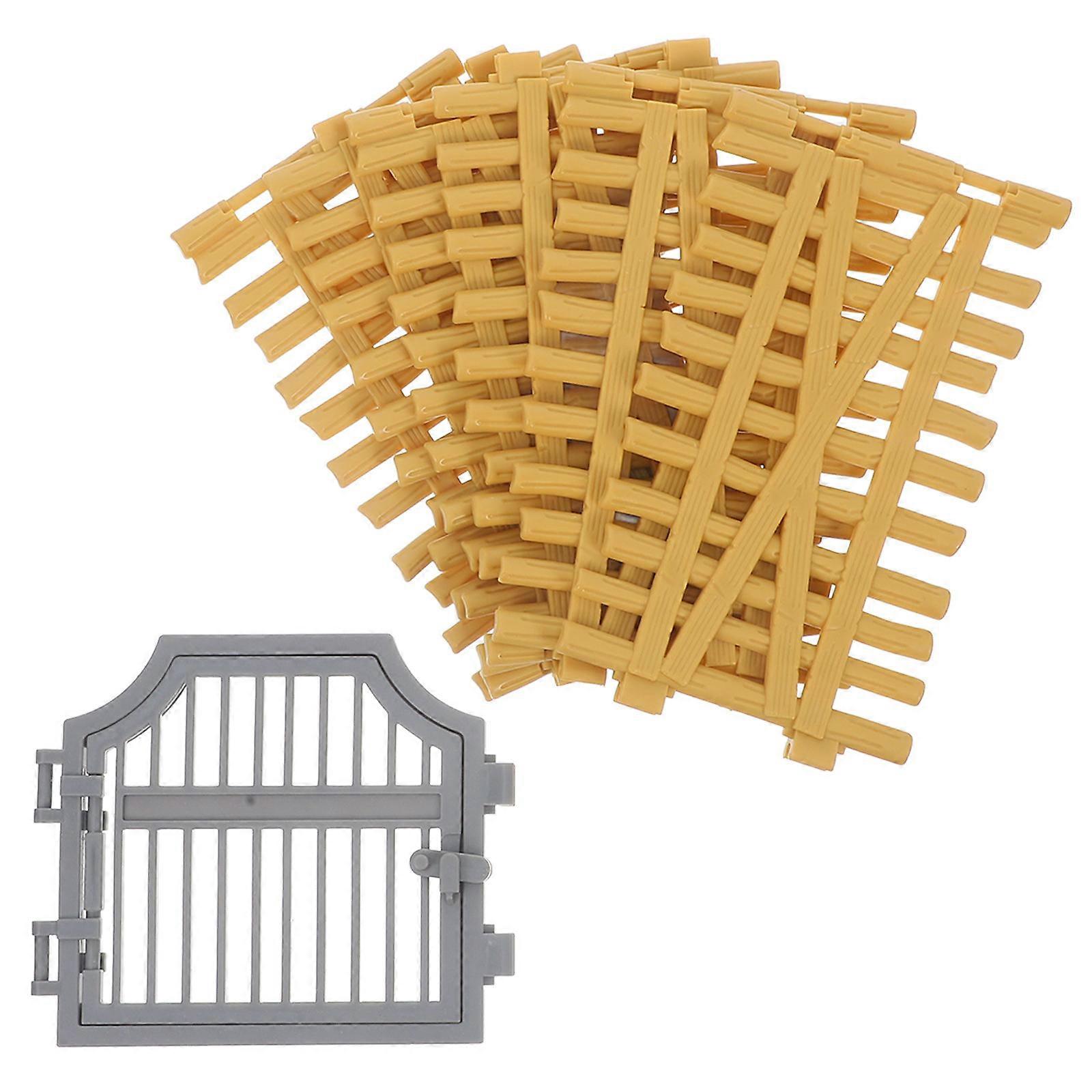 Farm Fence Toy Horse Fence Model for Decoration 1Set Simulation Scene Prop