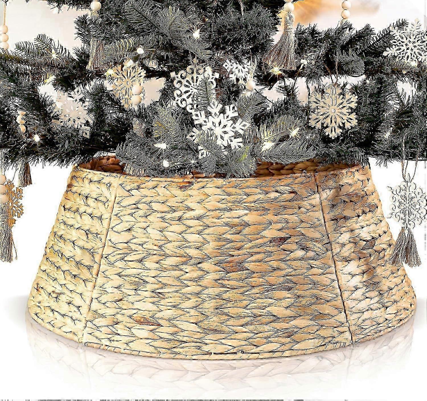 Beautiful Christmas Tree Collar - Authentic 28" Hyacinth Tree Ring - Easy to Set