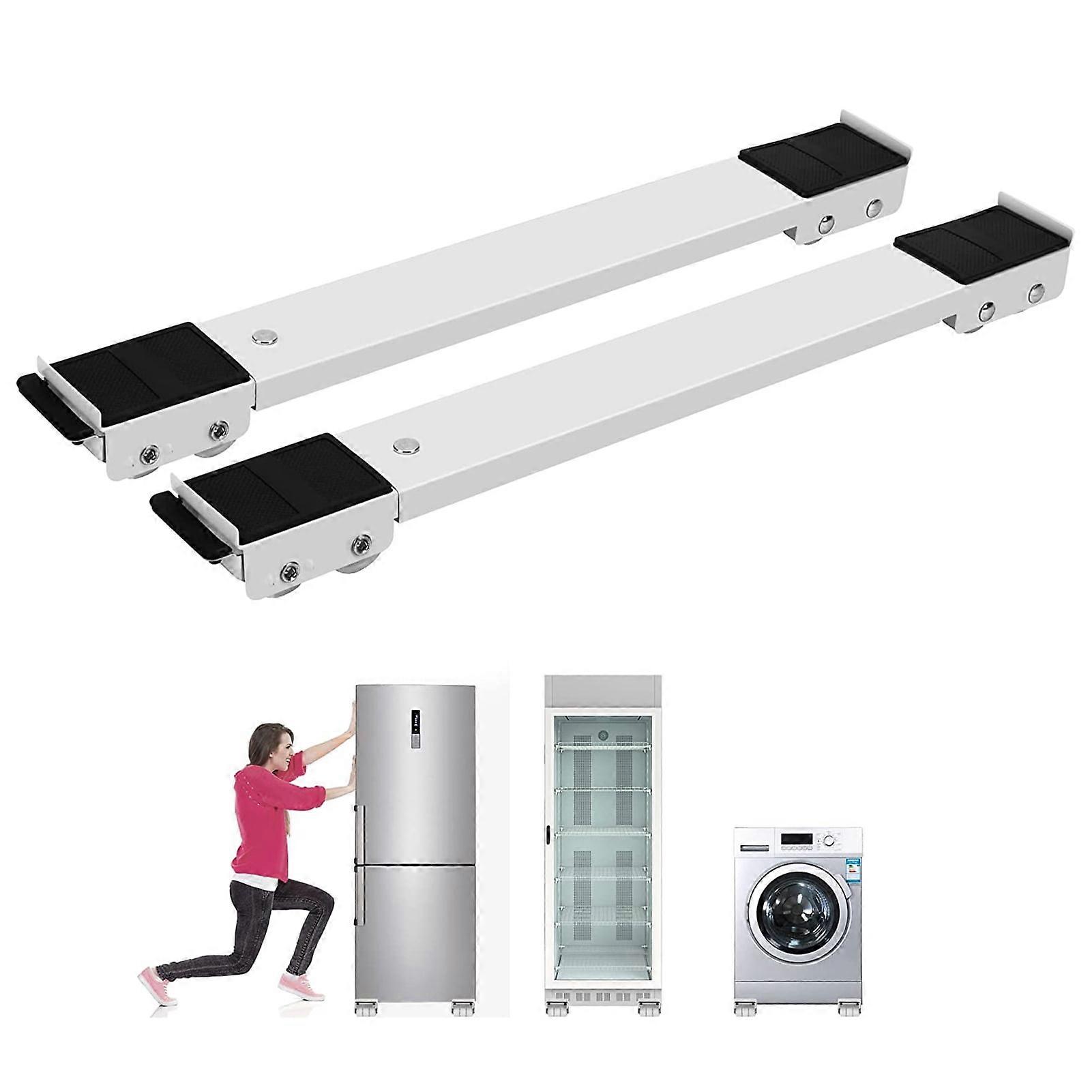 SUSUchens 2Pcs Mobile Washing Machine Bases with Locking Brake Stable Stand for Easy Moving And Floor White