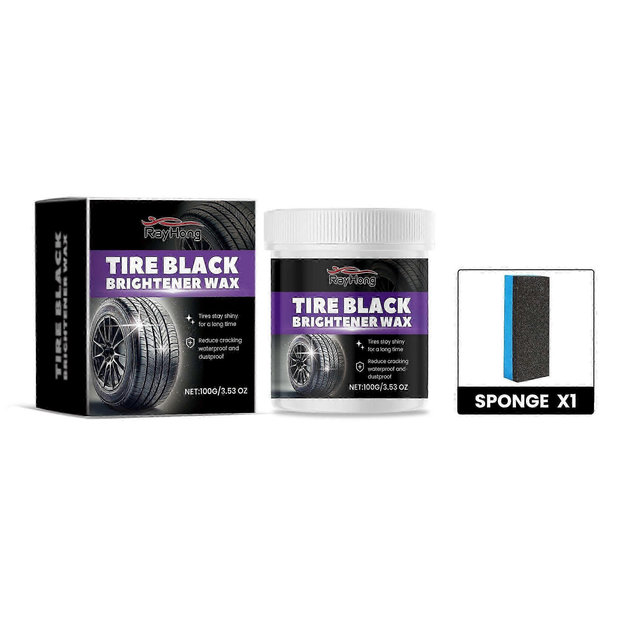 Tire Coating Paste - Decontamination & Brightening for Car Tires, Easy Application, 130g