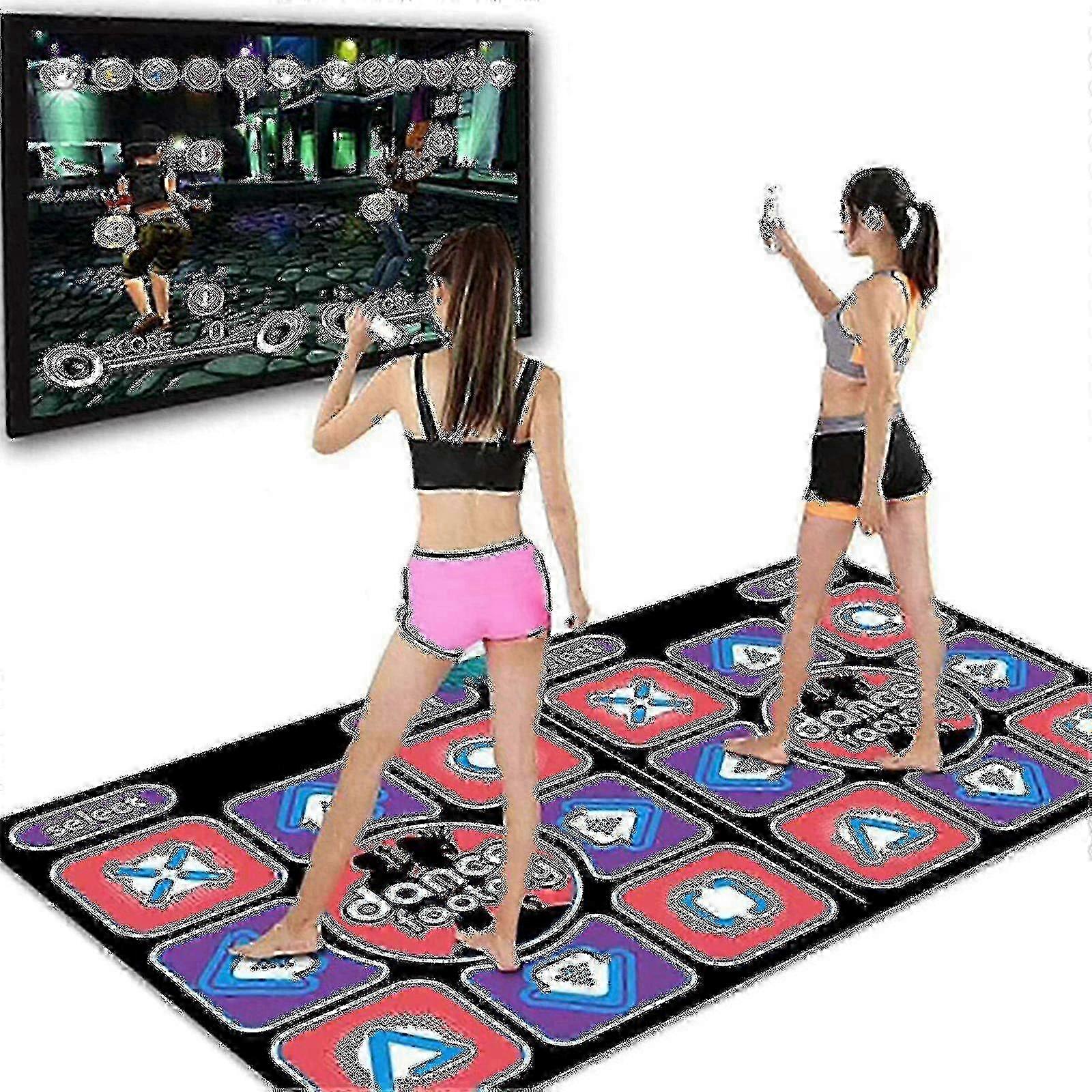 Double Dancing Mat Double User Wired Dance Mat Game Non-slip With 2 Remote-bn