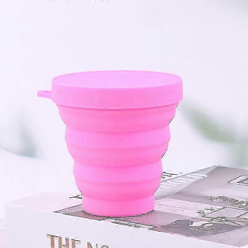 One foldable silicone cup, foldable and sterilizable, suitable for menstrual cups. (Pink)