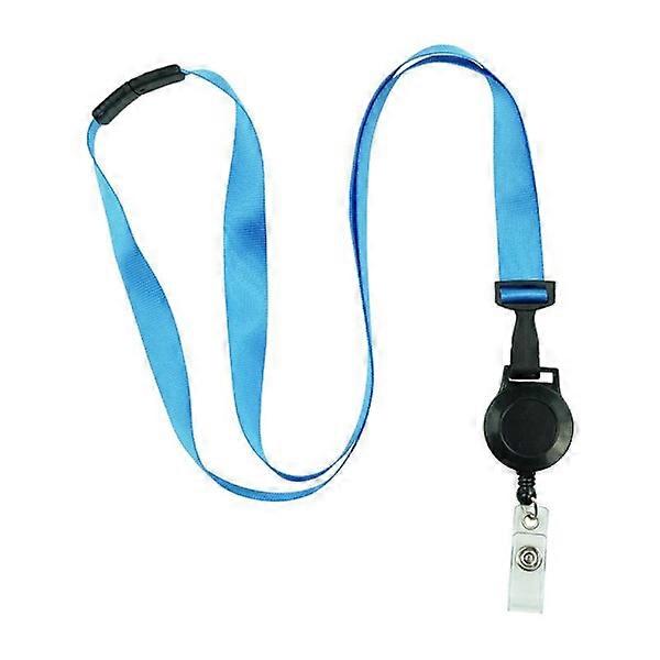 Smart Retractable Card Holder/Key Lanyard Blue