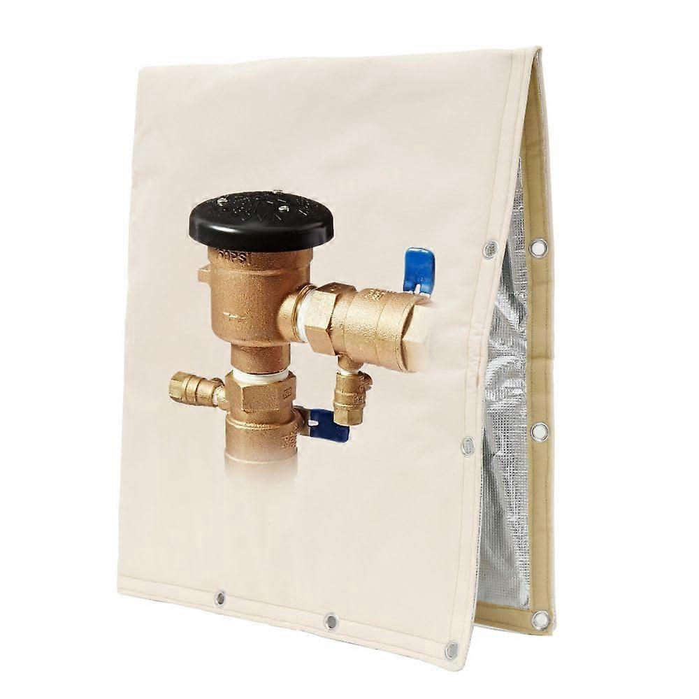 Backflow Preventer Cover with 5Layer Insulation for Winter Freeze and UV Protection, 24x30in Sand Stone