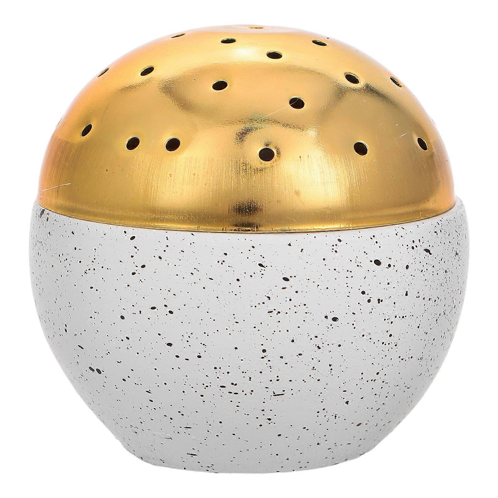 White Cement Spherical Incense Burner for Aromatherapy Use