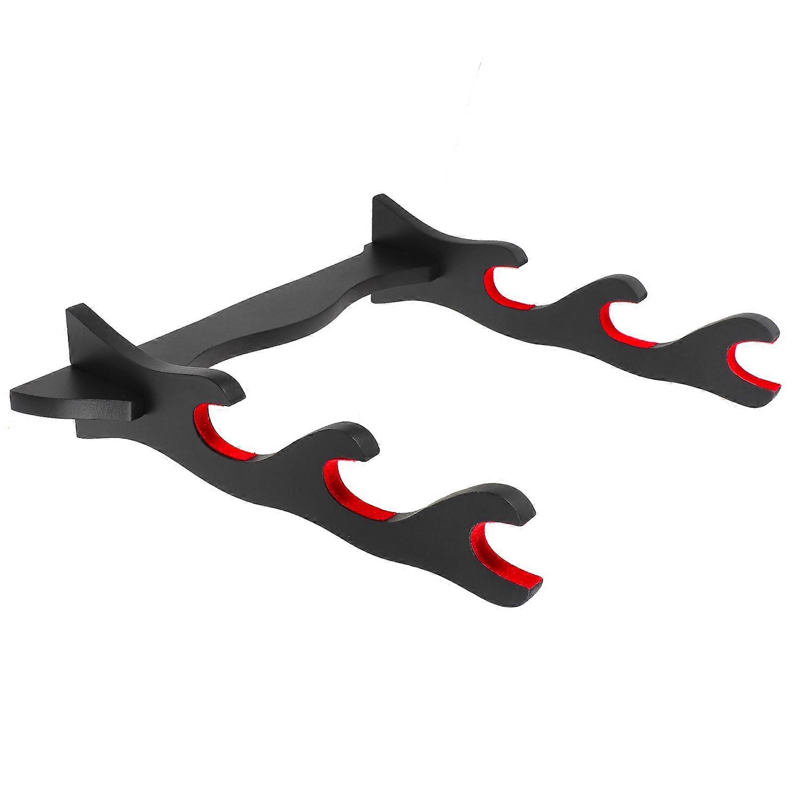 Household Sword Stand for Display 2Pcs Wooden 3-Layer Sword Rack
