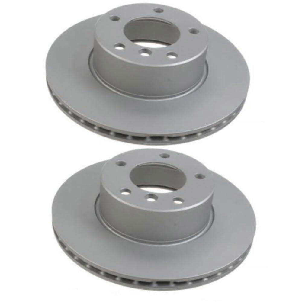 Front Brake Rotors Set Silver 2pcs for BMW E39 525i 528i 19972003 Enhanced Performance