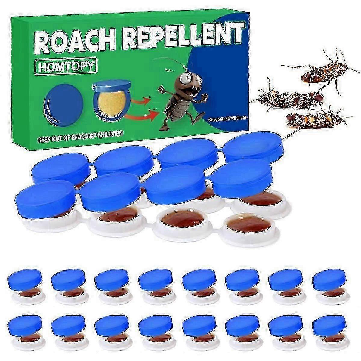16PCS Roach Bait & Killer Effective Cockroach Repellent and Gel for Quick Elimination of Indoor Roach Nests, Suitable of Roaches, Easy to Use, Perfec