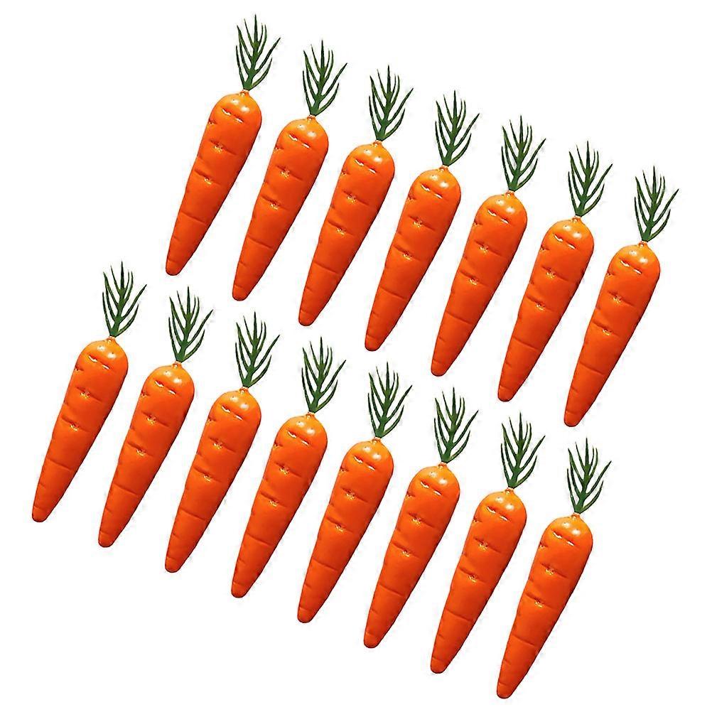 Mini Artificial Carrot Set for Easter Decor Containing 15Pcs Fake Carrots