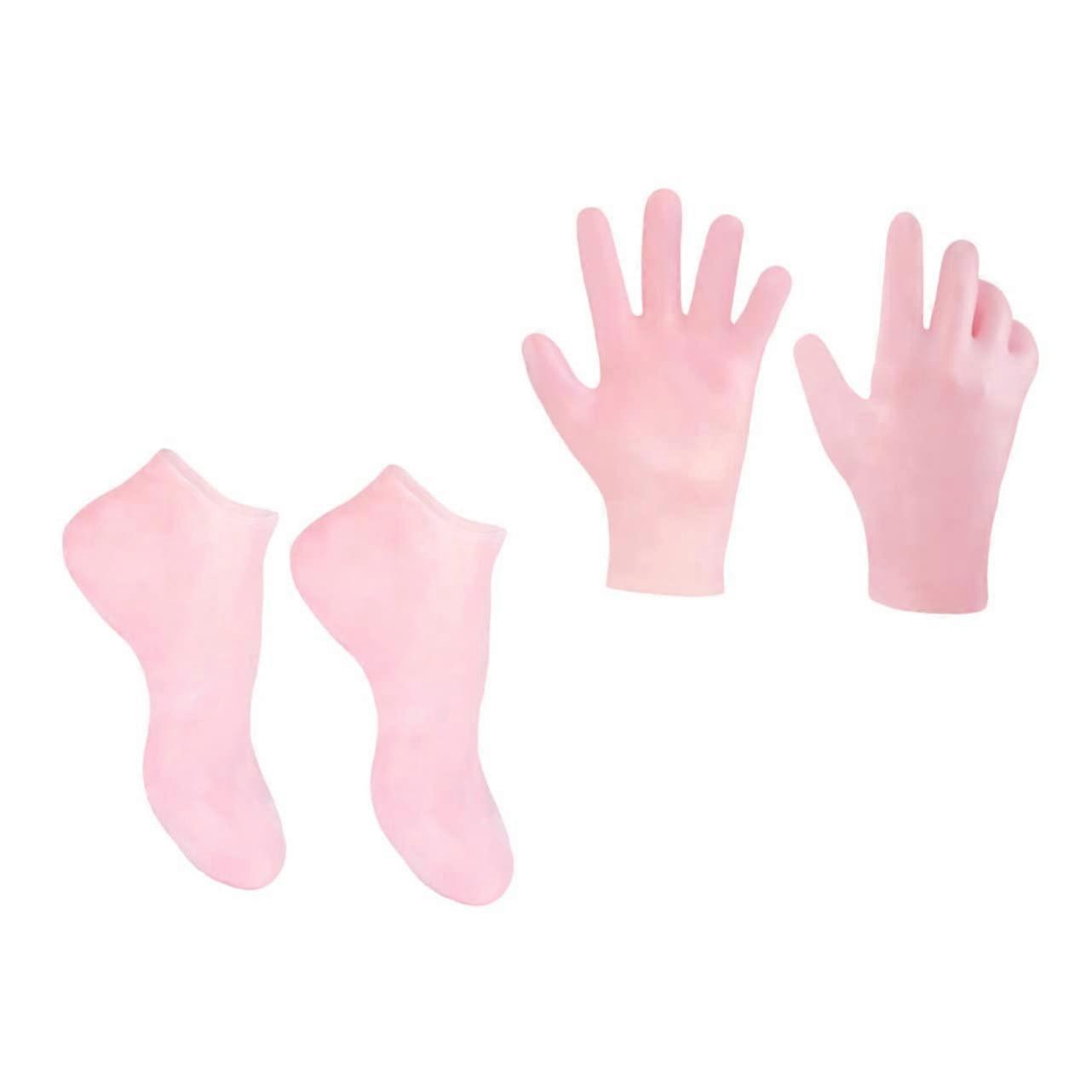 Moisturizing Socks and Exfoliating Gloves Set for Deep Hydration and Cracked Heel