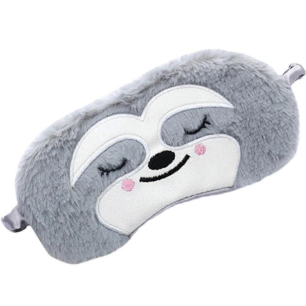 Grey Monkey Sleep Mask for Daily Use Plush Eye Cover