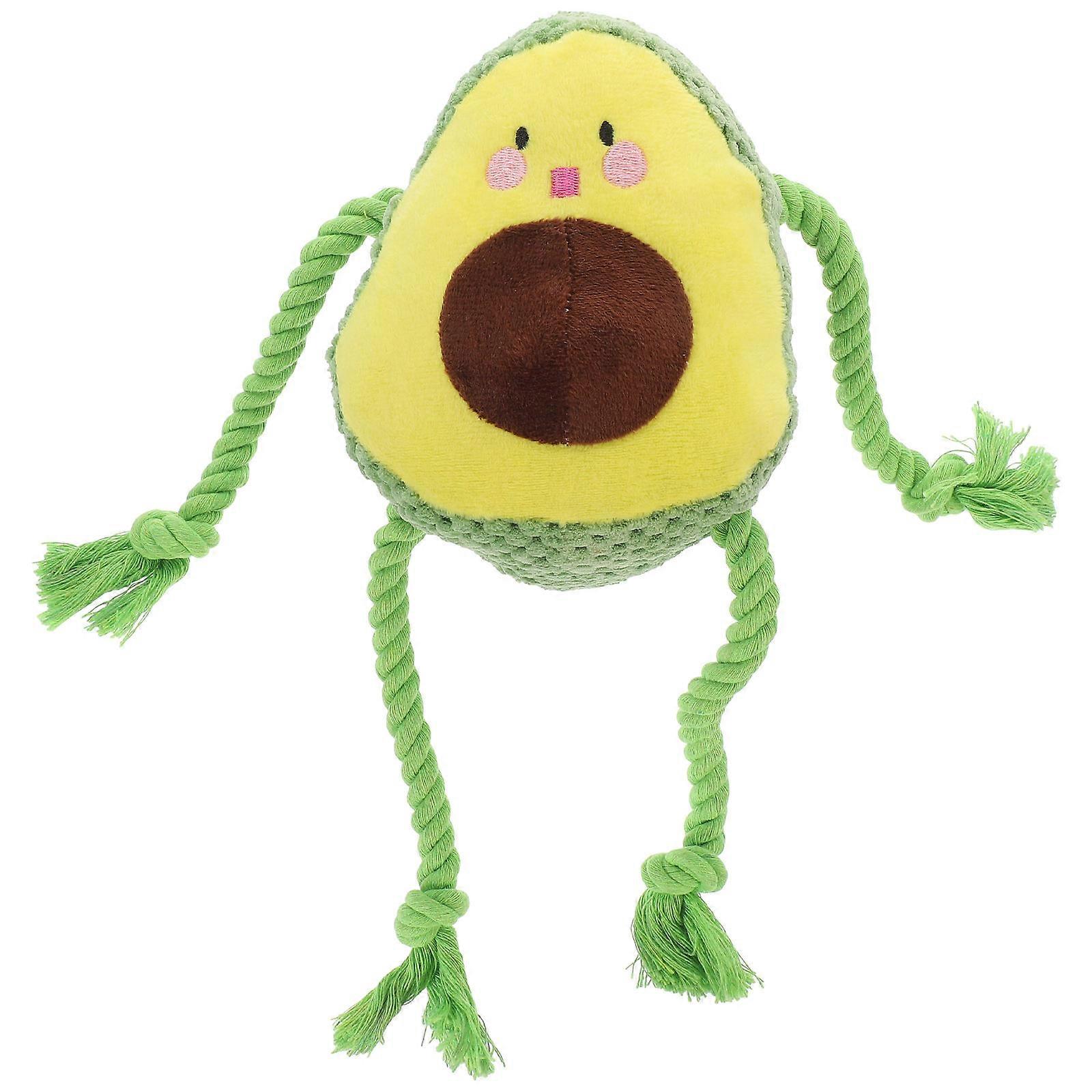 Squeaky Plush Pet Toy for Chewing with Rope for Green