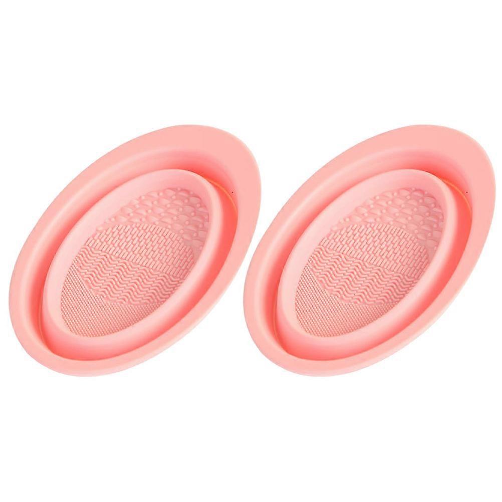 Silicone Makeup Brush Cleaner Pad for 4Pcs Foldable Cleaning Use