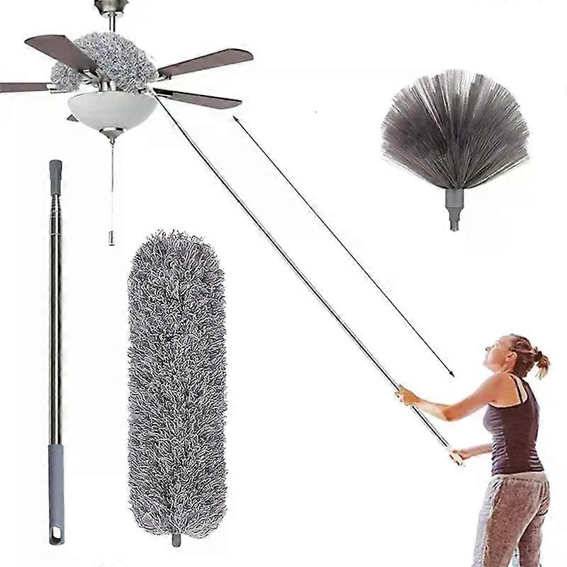 Extendable Duster Brush Microfiber Retractable 25M 3pcs Household Cleaning Web Broom Dust Sweeper Feather Duster Bendable Gap