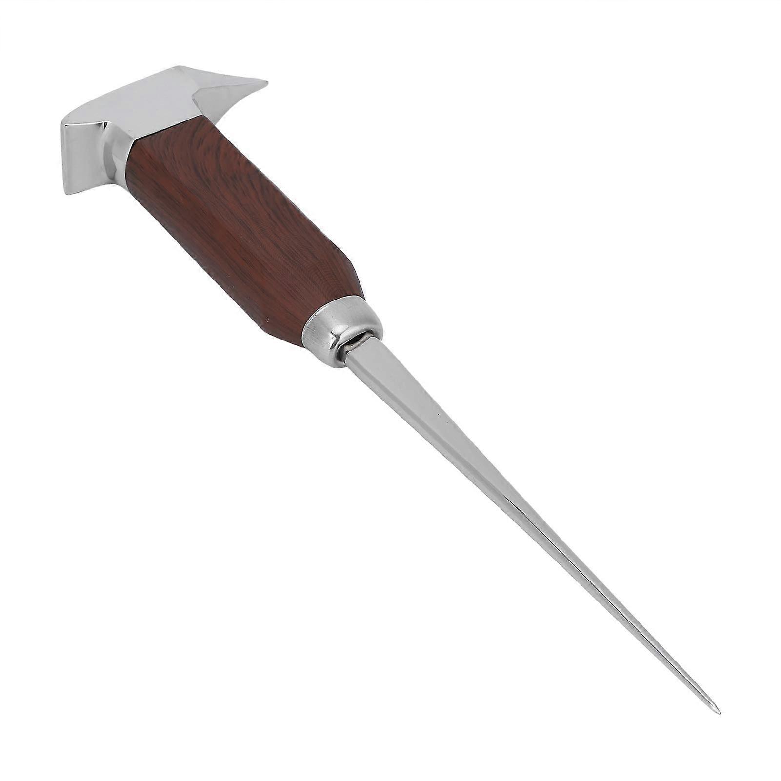 Ice Pick with Ergonomic Wooden Handle for Bartending, Precision Ice Chisel Tool, Single Long Cone
