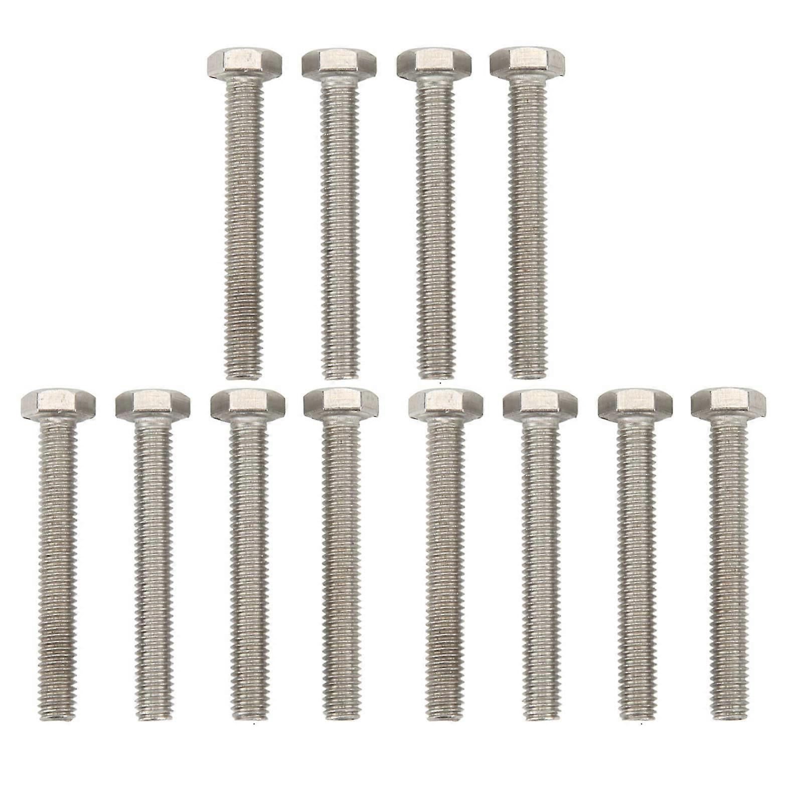 12PCS Marine Stainless Steel Hex Socket Screws,  Hardness Deep Thread Bolts for Boat