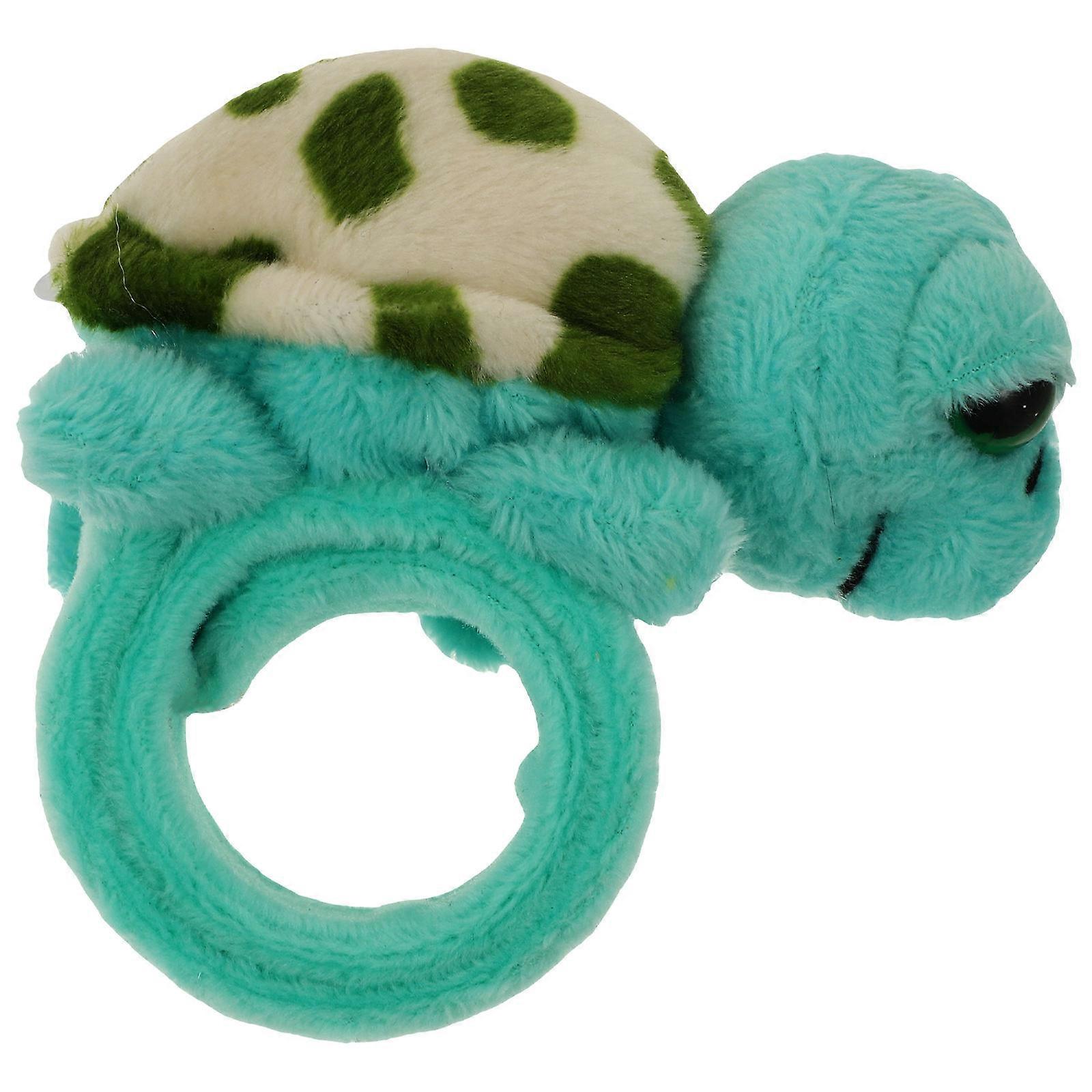 Blue Stuffed Turtle Slap Bracelet for Decor Plush Wristband