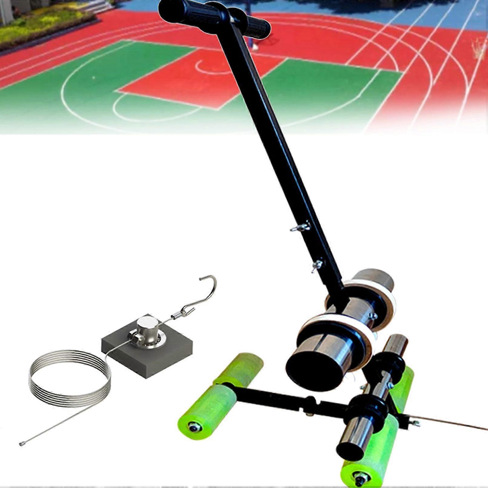 Floor Tape Applicator with Adjustable Width for Sports Court and Warehouse Parallel Line Marking