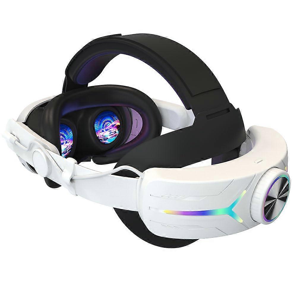 Elite VR Headset Strap with 8000mAh Battery and Adjustable RGB Lighting for Oculus Quest 2